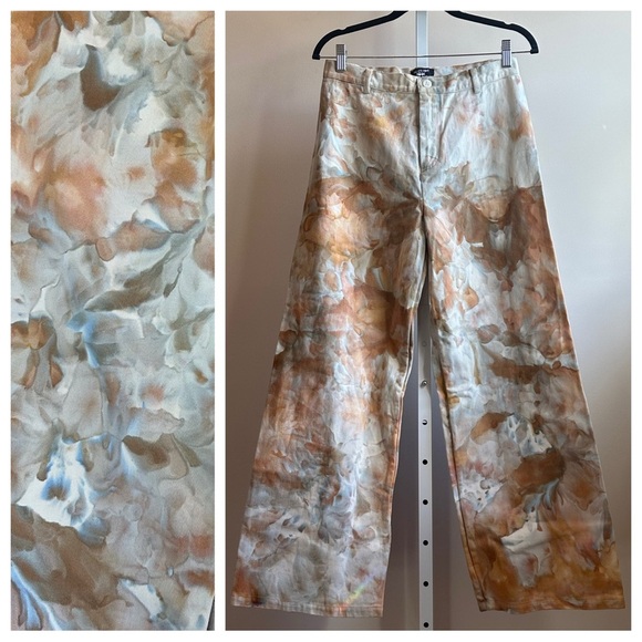 NWT Riverside Tool & Dye x Free People Sailor Pant M Ivory High Waist Wide Leg - Picture 1 of 10